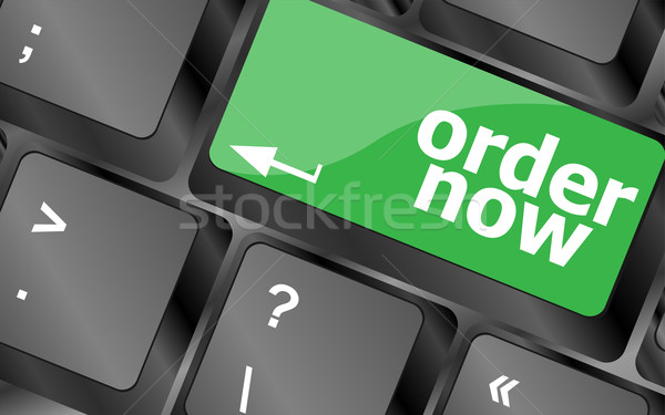 Order now computer key showing online purchases and shopping Stock photo © fotoscool
