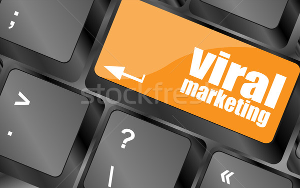 viral marketing word on computer keyboard key, raster Stock photo © fotoscool