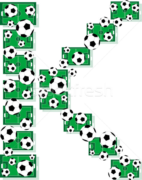 Alfabeto futebol cartas futebol campos Foto stock © fotoscool