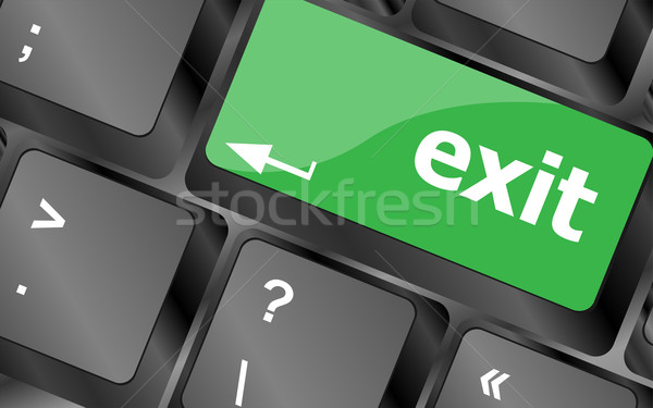 computer keyboard keys with exit button Stock photo © fotoscool