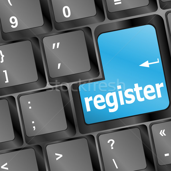 Closeup of register key in a modern keyboard Stock photo © fotoscool