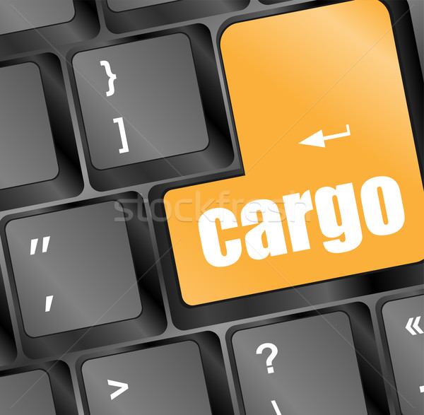 cargo word on laptop computer keyboard Stock photo © fotoscool