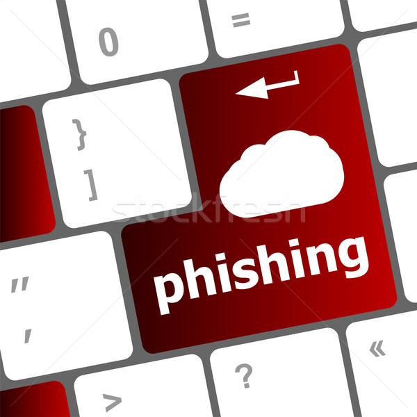 Magánélet számítógép billentyűzet szó phishing absztrakt technológia Stock fotó © fotoscool