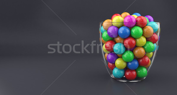 Candies in glass vase Stock photo © FotoVika