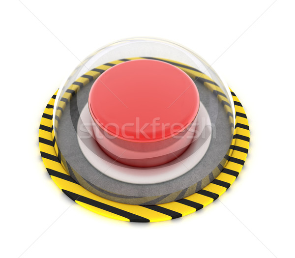 Stockfoto: Rood · knop · illustratie · glas · witte · druk