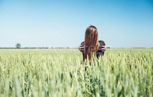 Girl in wheat Stock photo © FotoVika