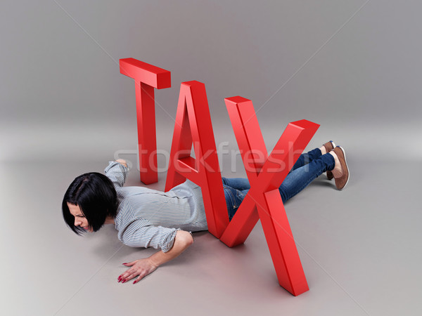 Girl under tax Stock photo © FotoVika