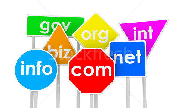 Domain illusztráció forgalom feliratok üzlet számítógép Stock fotó © FotoVika