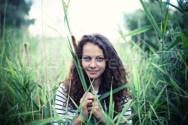 Menina foto beautiful girl verde primavera verão Foto stock © FotoVika
