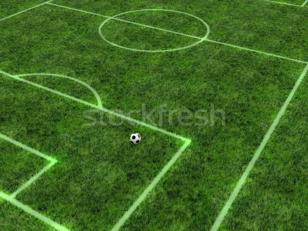 サッカー ボール 緑 フィールド 白 ストリップ ストックフォト © FotoVika