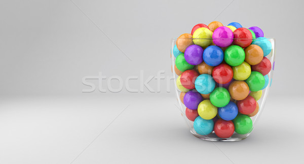 Candies in glass vase Stock photo © FotoVika