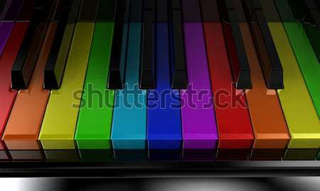 The rainbow piano Stock photo © FotoVika