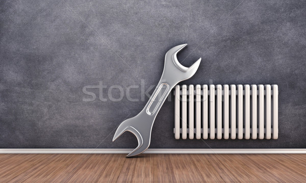 修復 散熱器 插圖 牆 房間 房子 商業照片 © FotoVika