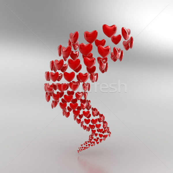 Coeurs illustration beaucoup rouge mariage coeur Photo stock © FotoVika
