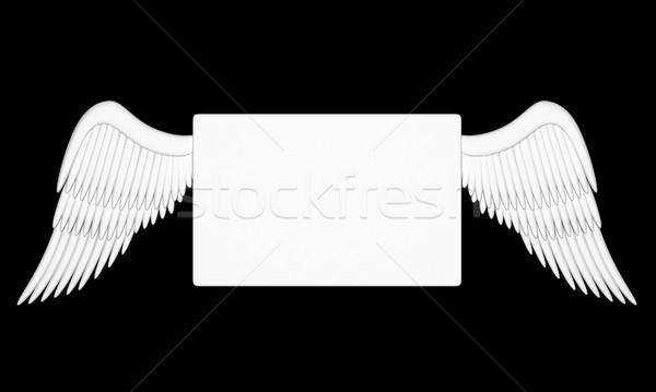 メッセージ 実例 白 天使のような 翼 にログイン ストックフォト © FotoVika
