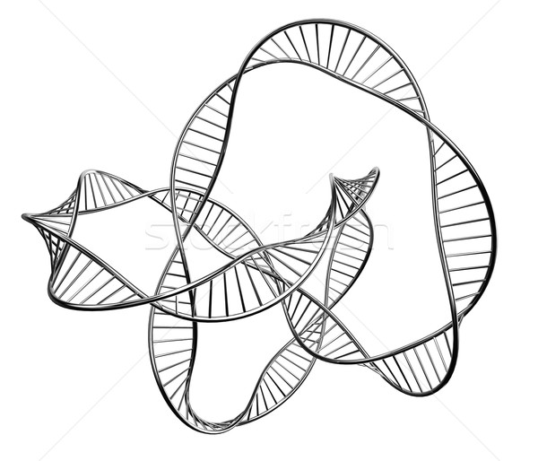 Foto stock: Ilustração · dna · forma · fechado · infinito · corpo