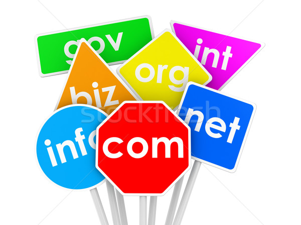 Domain illusztráció forgalom feliratok üzlet számítógép Stock fotó © FotoVika