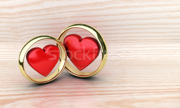 Two gold rings Stock photo © FotoVika