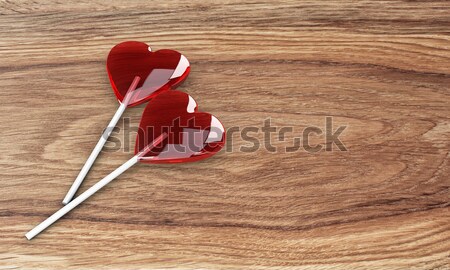 Two red lollipops Stock photo © FotoVika