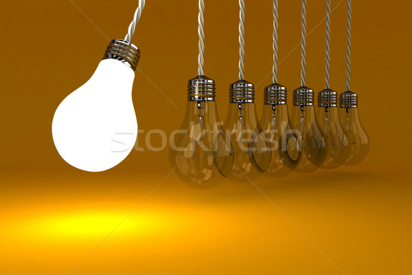 Lámpák illusztráció inga narancs üveg lámpa Stock fotó © FotoVika
