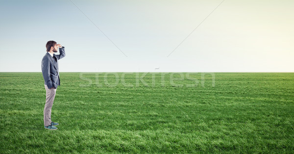 Stock photo: Male on meadow