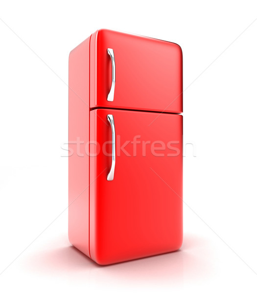 Kühlschrank Illustration neue weiß Essen rot Stock foto © FotoVika