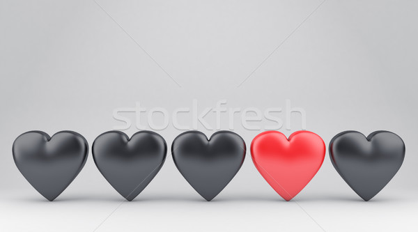 Corações ilustração um coração muitos outro Foto stock © FotoVika