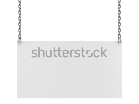 Aankondiging boord illustratie frame staal witte Stockfoto © FotoVika