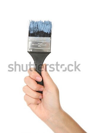 Pincel mano azul pintura mujer Foto stock © fouroaks