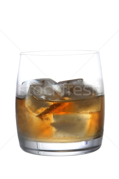 Whiskey brandy jég üveg whisky fehér Stock fotó © fouroaks