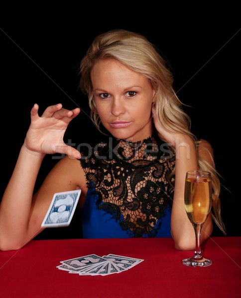 Beautiful Poker Player Stock photo © fouroaks