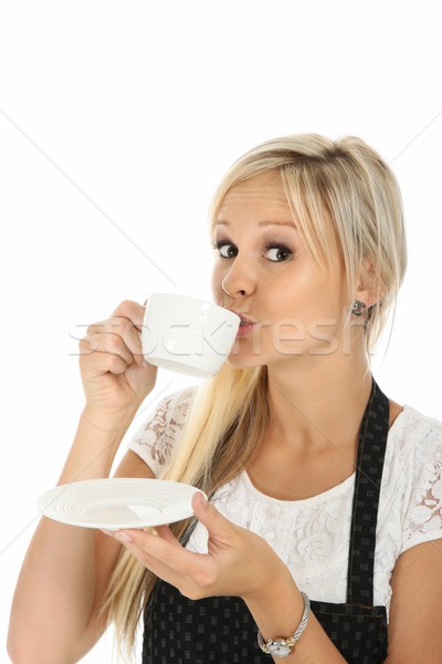 Beautiful Blond Tea Drinker Stock photo © fouroaks