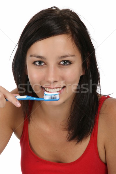 Pretty Girl with Toothbrush Stock photo © fouroaks