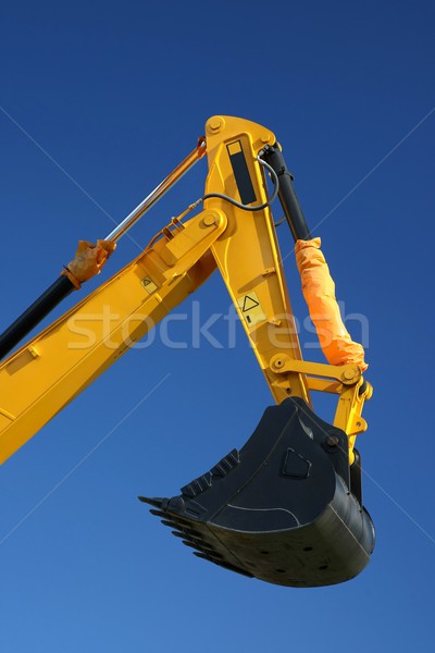 Maszyny czarny wiadro koniec żółty hydrauliczny Zdjęcia stock © fouroaks