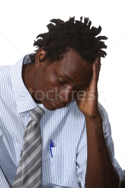 Worried African Businessman Stock photo © fouroaks