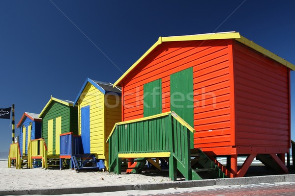 Colorato spiaggia cambiare camere verniciato estate Foto d'archivio © fouroaks