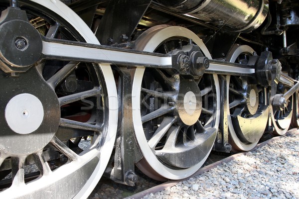 Vintage locomotiva rodas classe vapor motor Foto stock © fouroaks