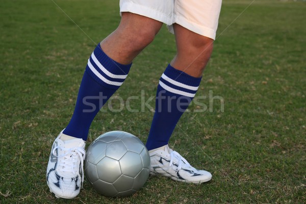 Futballabda cselezés futball játékosok lábak pozició Stock fotó © fouroaks