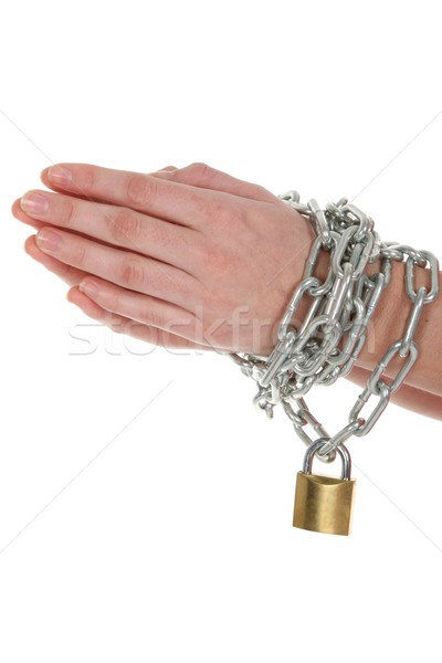 Hands, Chain and Lock Stock photo © fouroaks