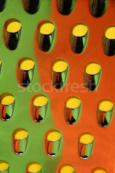 Käse Reibe Farben Makro Ansicht Edelstahl Stock foto © fouroaks
