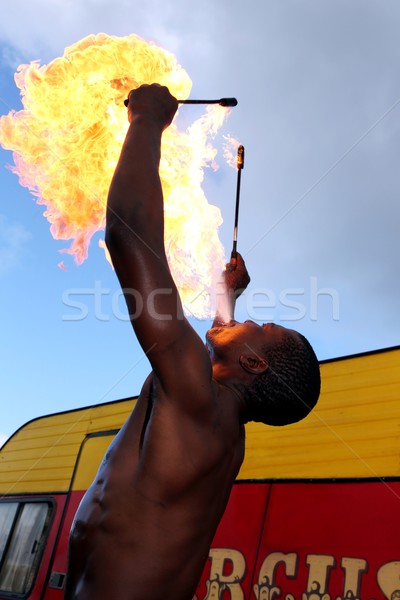 Fire Eater at the Circus Stock photo © fouroaks