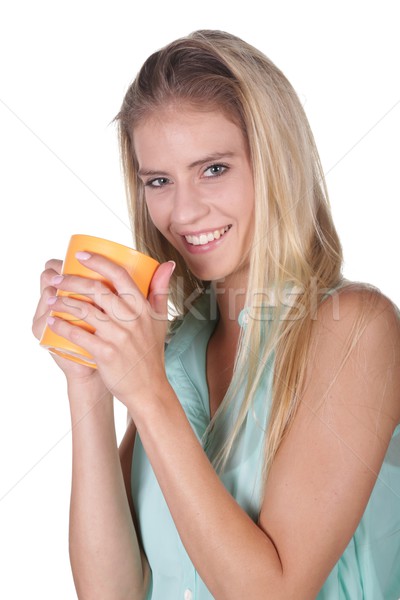 Lovely Blond Coffee Drinker Stock photo © fouroaks