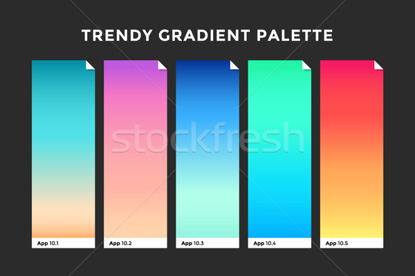 Trendy gradient swatches Stock photo © FoxysGraphic