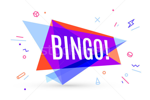 Kleurrijk banner tekst bingo emotie inspiratie Stockfoto © FoxysGraphic