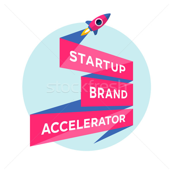Concept design for start up project with inscription Startup Brand Accelerator Stock photo © FoxysGraphic