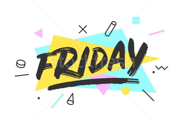 Friday. Banner, speech bubble Stock photo © FoxysGraphic