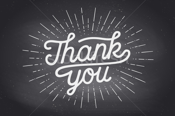 Stock photo: Hand lettering Thank You
