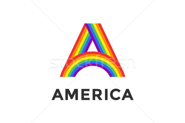 Foto stock: Arco · iris · carta · texto · América · signo · emblema