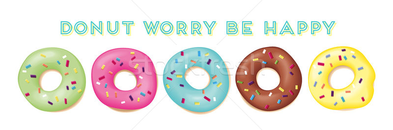 Ingesteld zoete donuts donut kleurrijk Stockfoto © FoxysGraphic