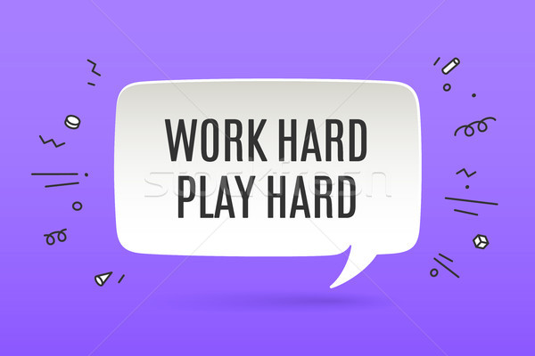 Motivation poster Work Hard Play Hard Stock photo © FoxysGraphic